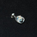 Natural Moonstone Teardrop Bezel‑Set Pendant