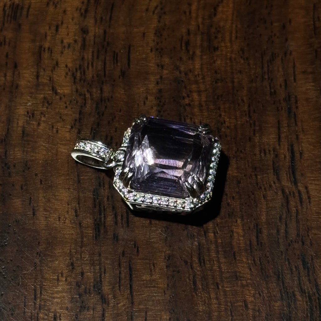 Natural Ametrine Emerald‑Cut Pendant