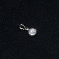 Round Moissanite Bezel‑Set Charm Pendant