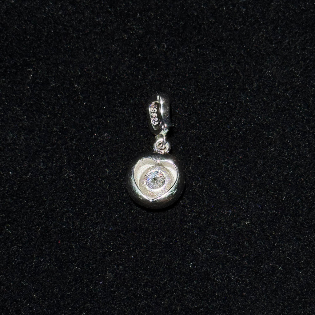 Round Moissanite Bezel‑Set Charm Pendant