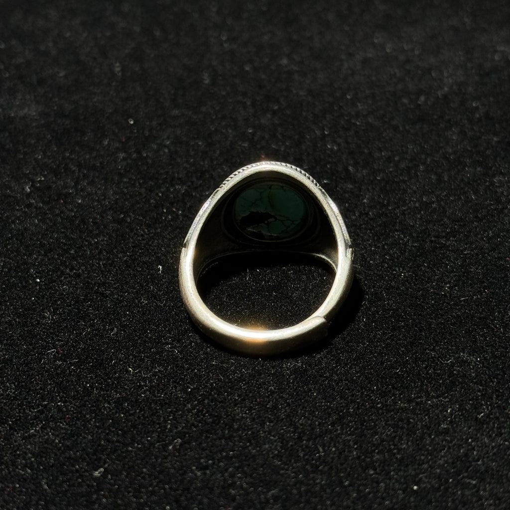 Natural Turquoise Oval Cabochon Statement Ring