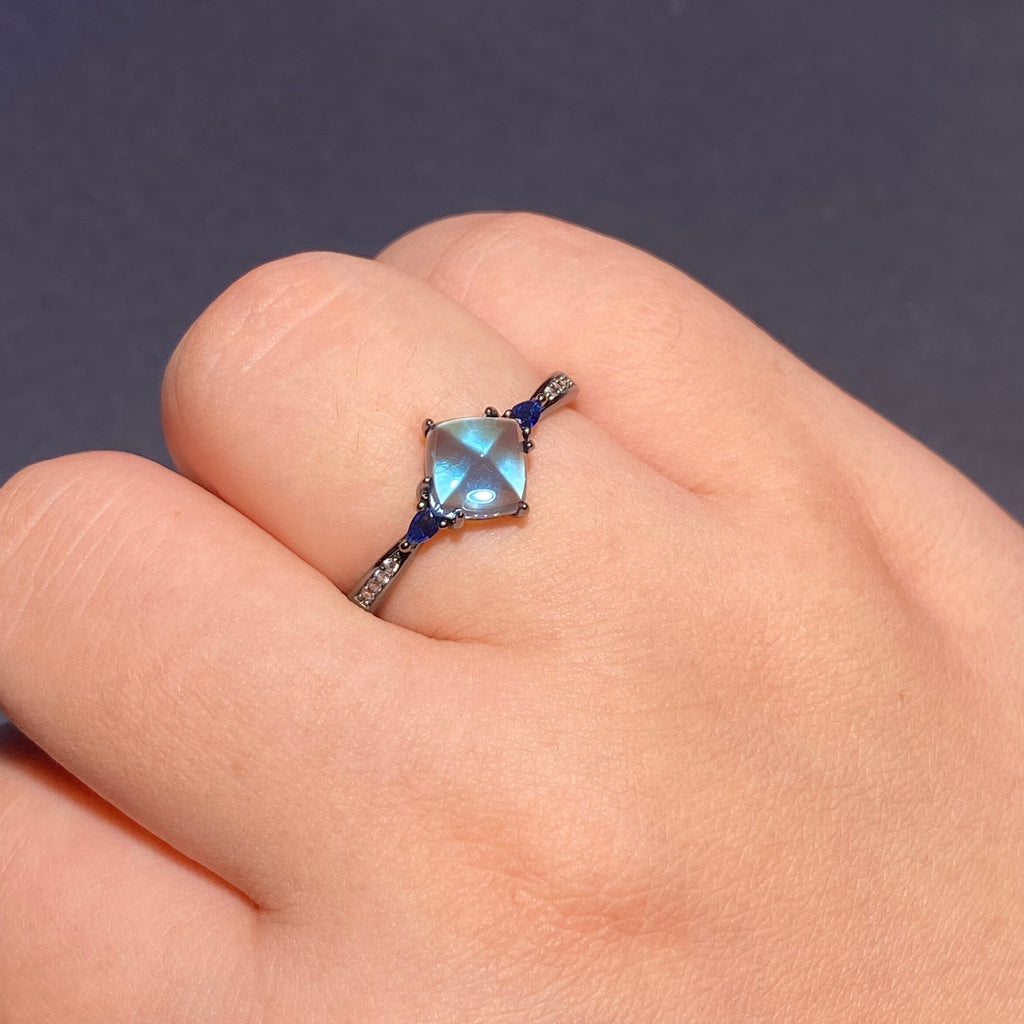 Natrual  topaz shaped s925 ring