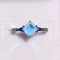 Natrual  topaz shaped s925 ring