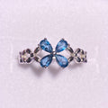 Natrual topaz  shaped s925 ring