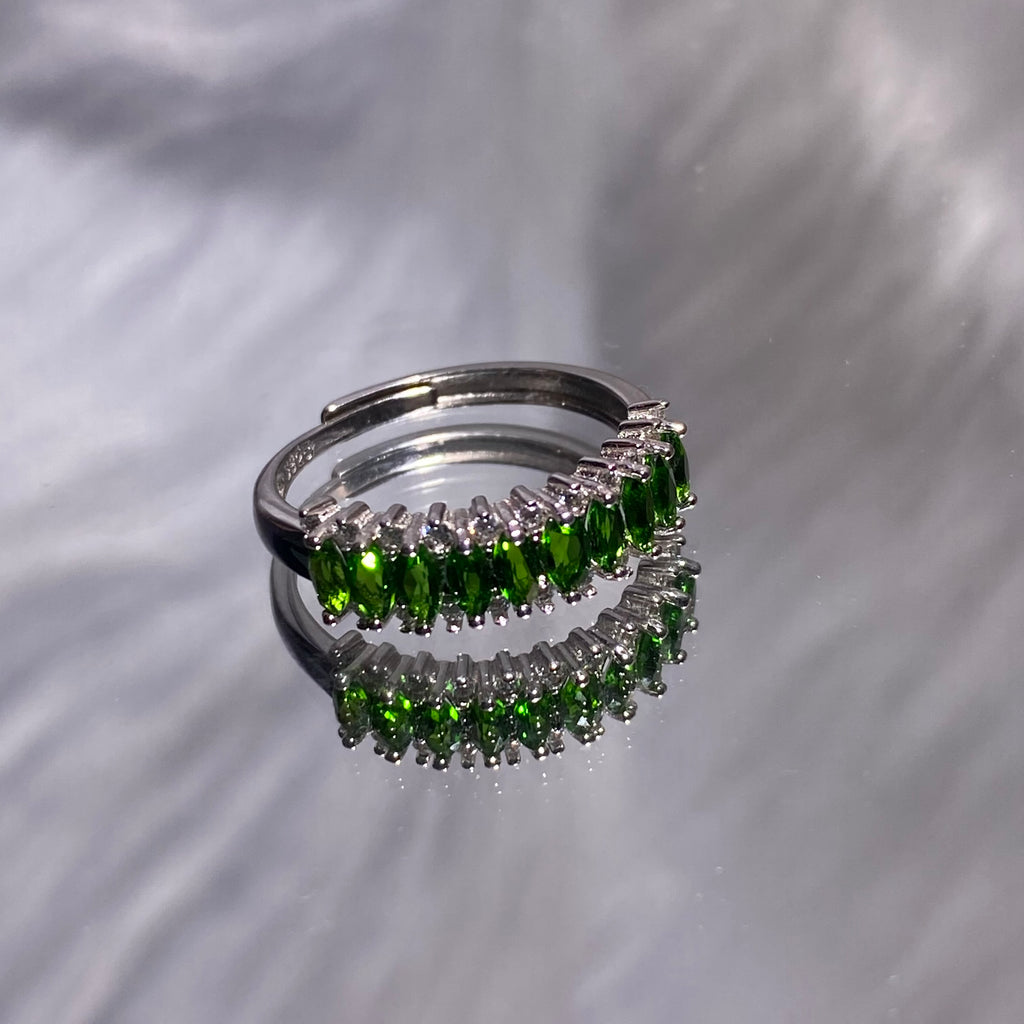 Natrual  topaz shaped s925 ring