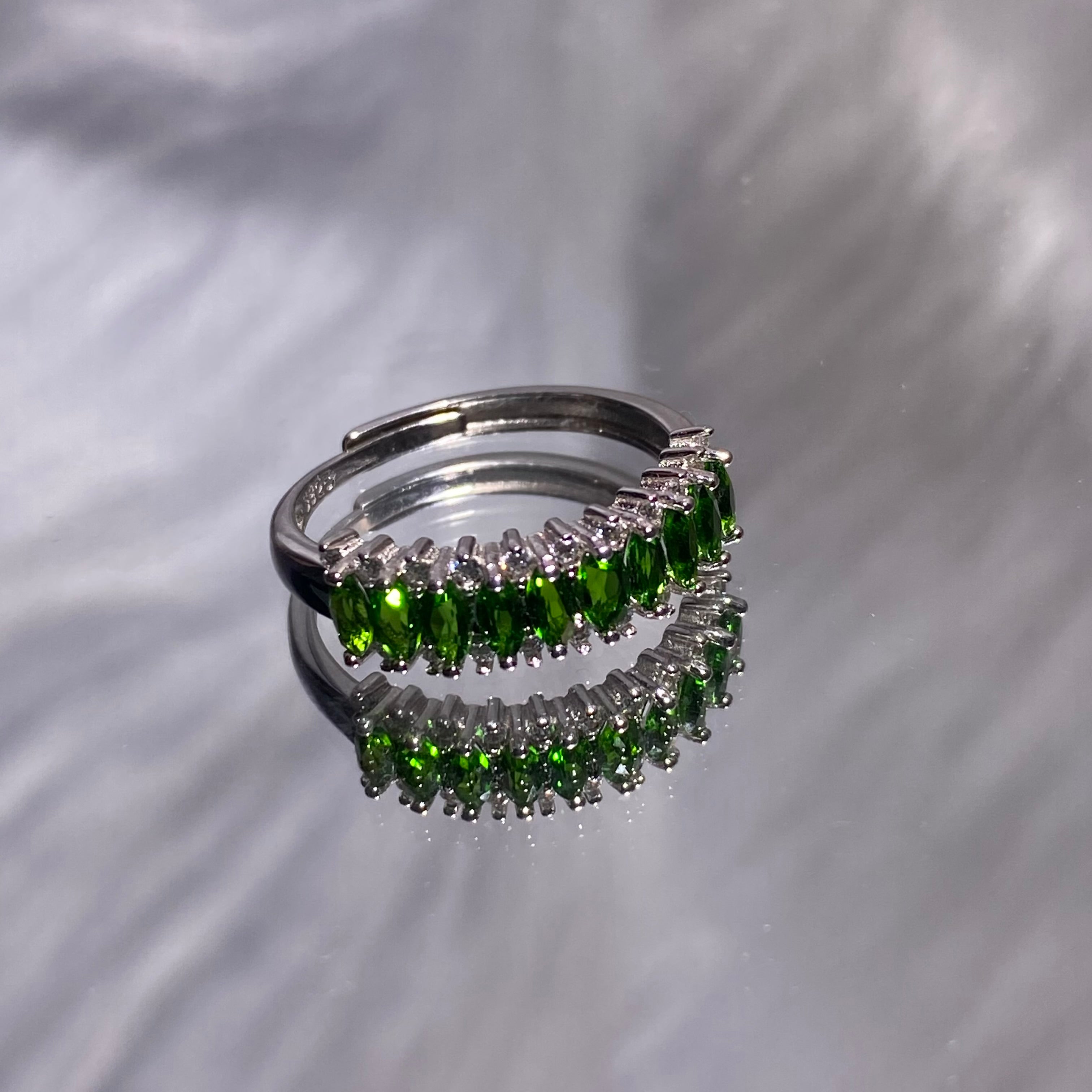 Natrual  topaz shaped s925 ring