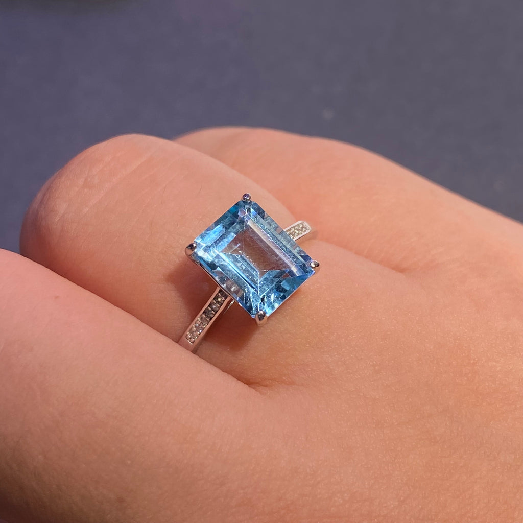 Natrual topaz  shaped s925 ring