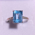 Natrual topaz  shaped s925 ring