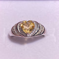 Natrual citrine shaped s925 ring