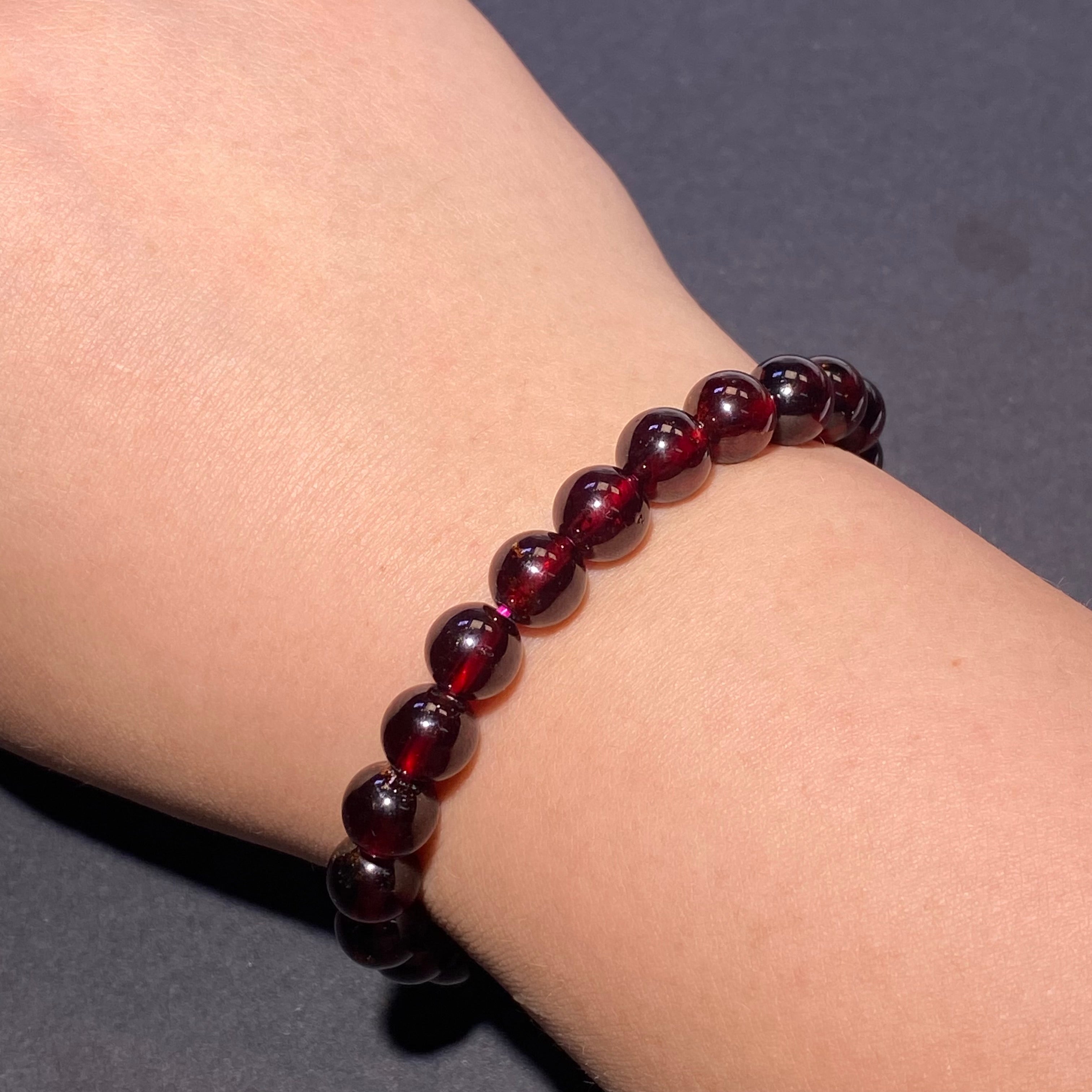 9mm+Garnet Bracelets 15-16.5cm