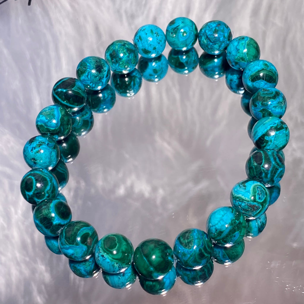 9.7mm+Malachite & Turquoise Symbiotic Bracelets 15-16cm