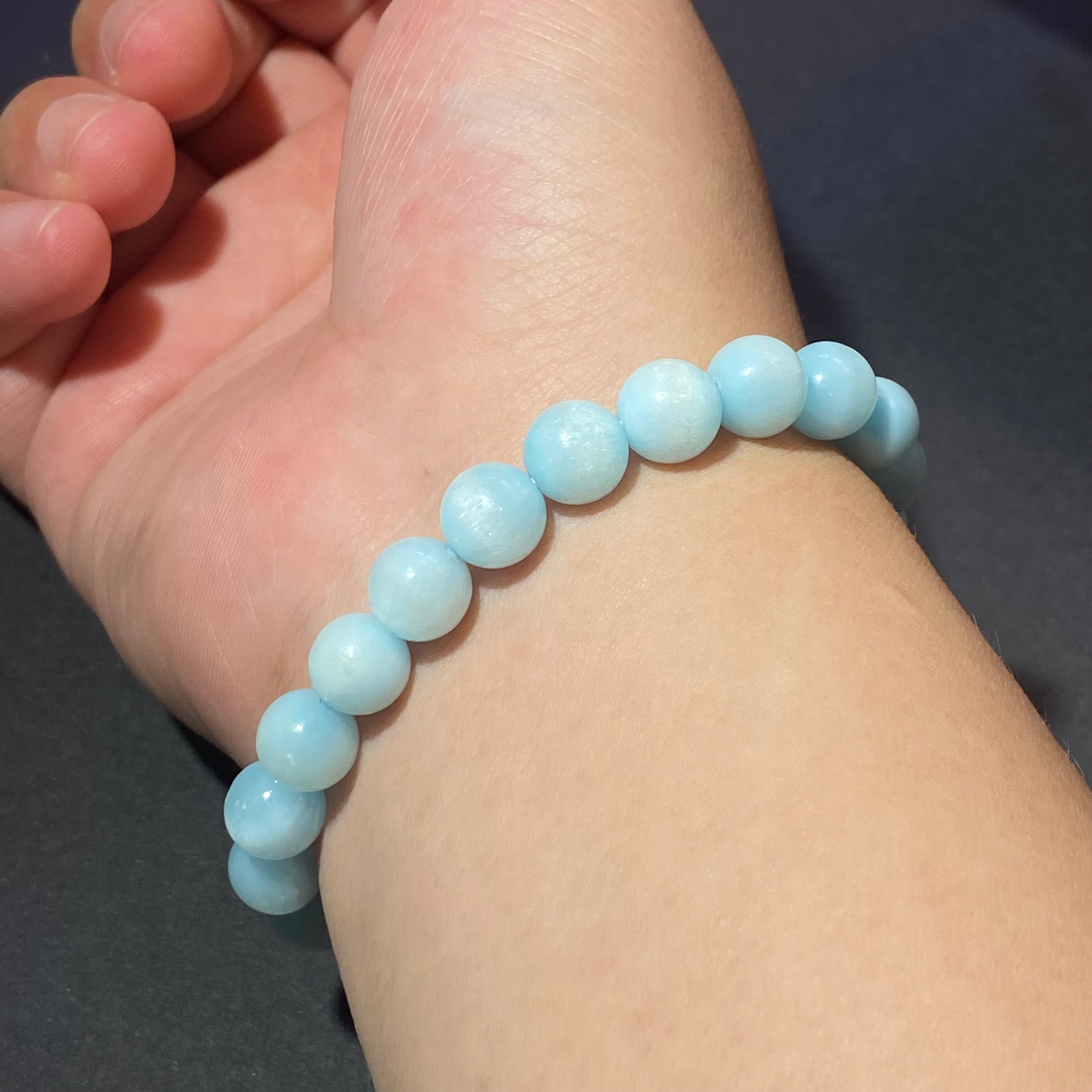 8mm+Hemimorphite Bracelet 15-16cm