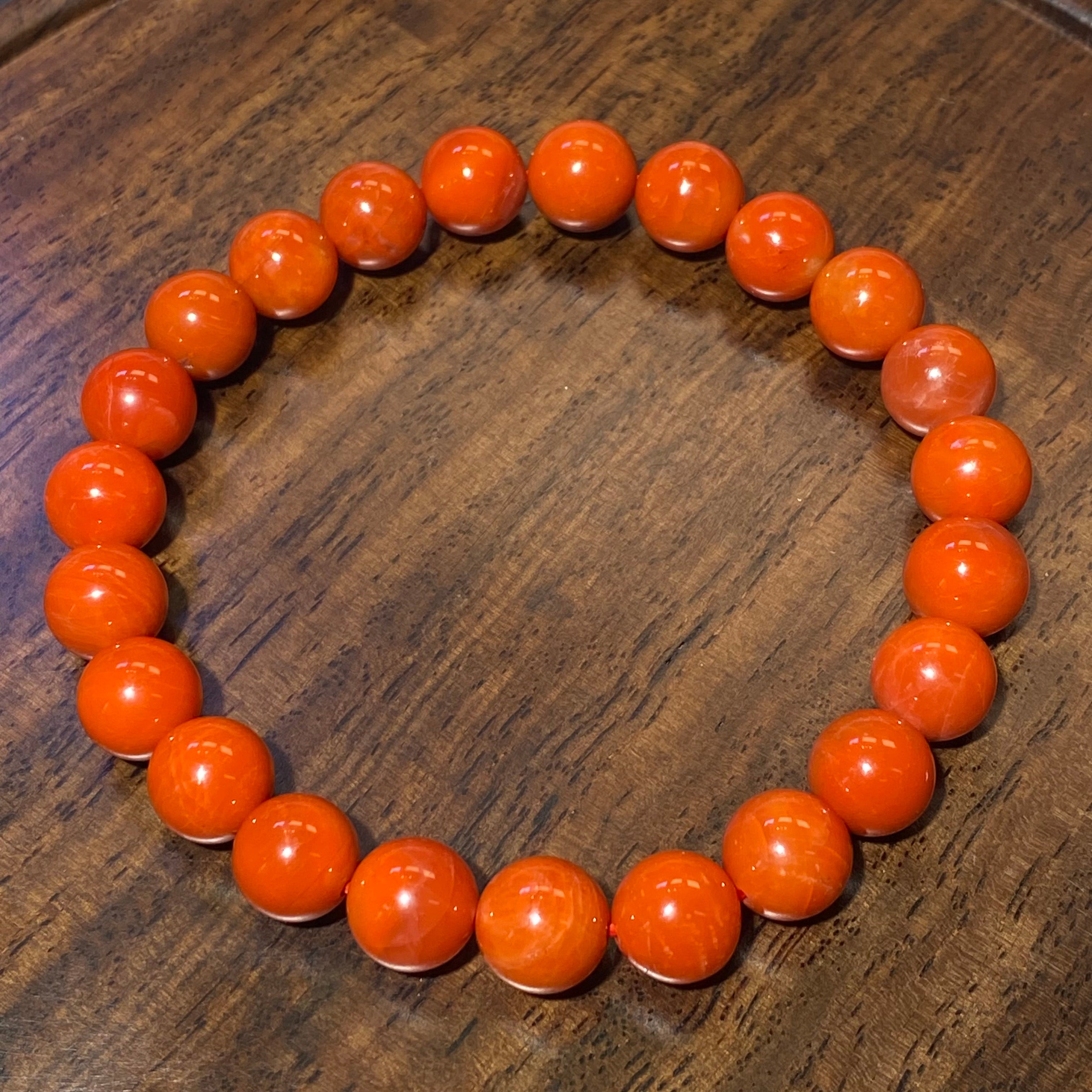 8mm+South Red Agate 15-16.5cm