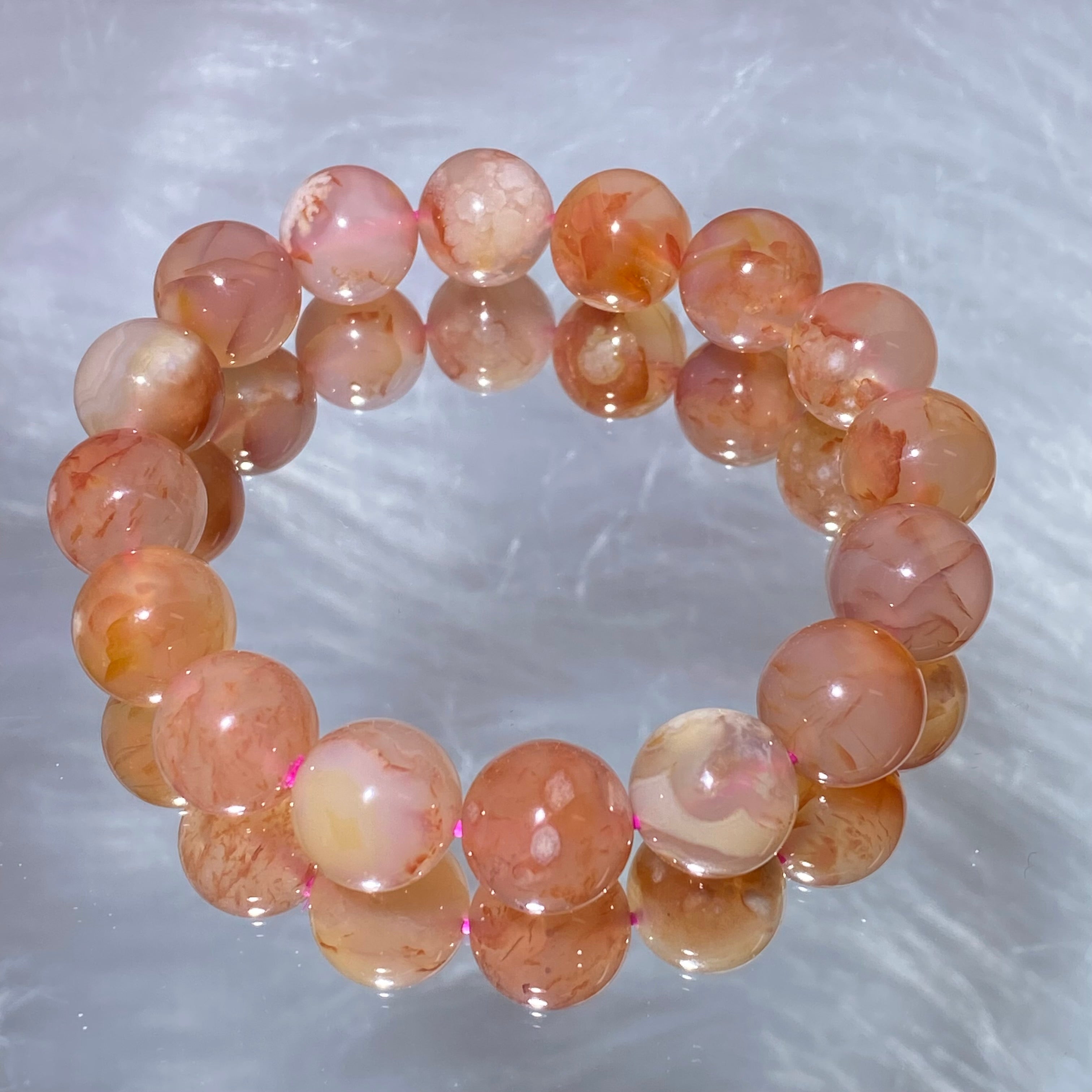 Flower Agate Bracelets 15-16.5cm