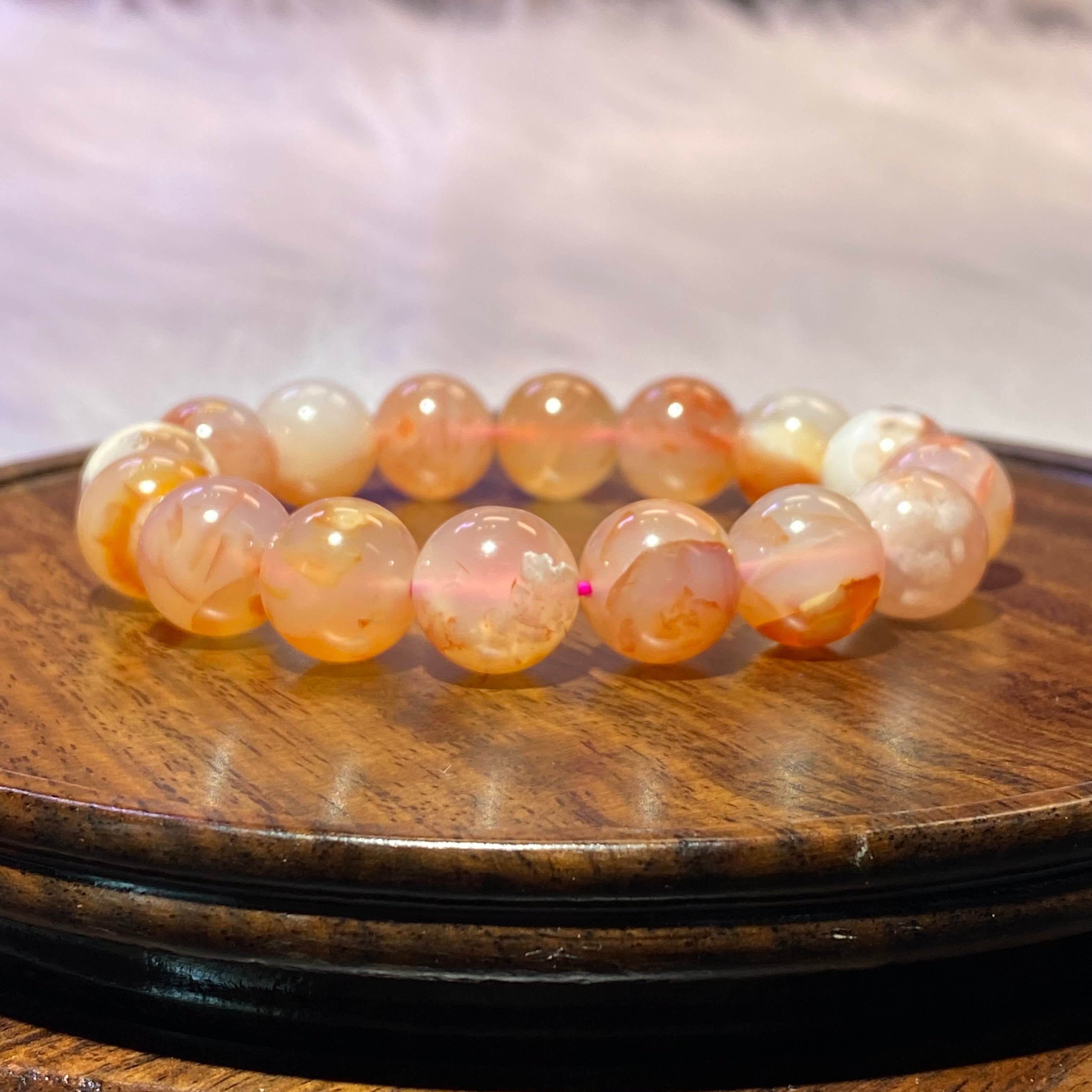 Flower Agate Bracelets 15-16.5cm