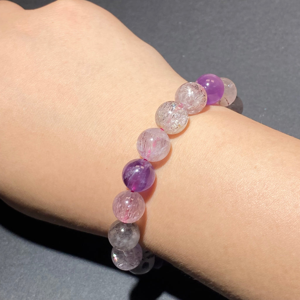 Natural Super Seven Beaded Bracelet 15-16cm