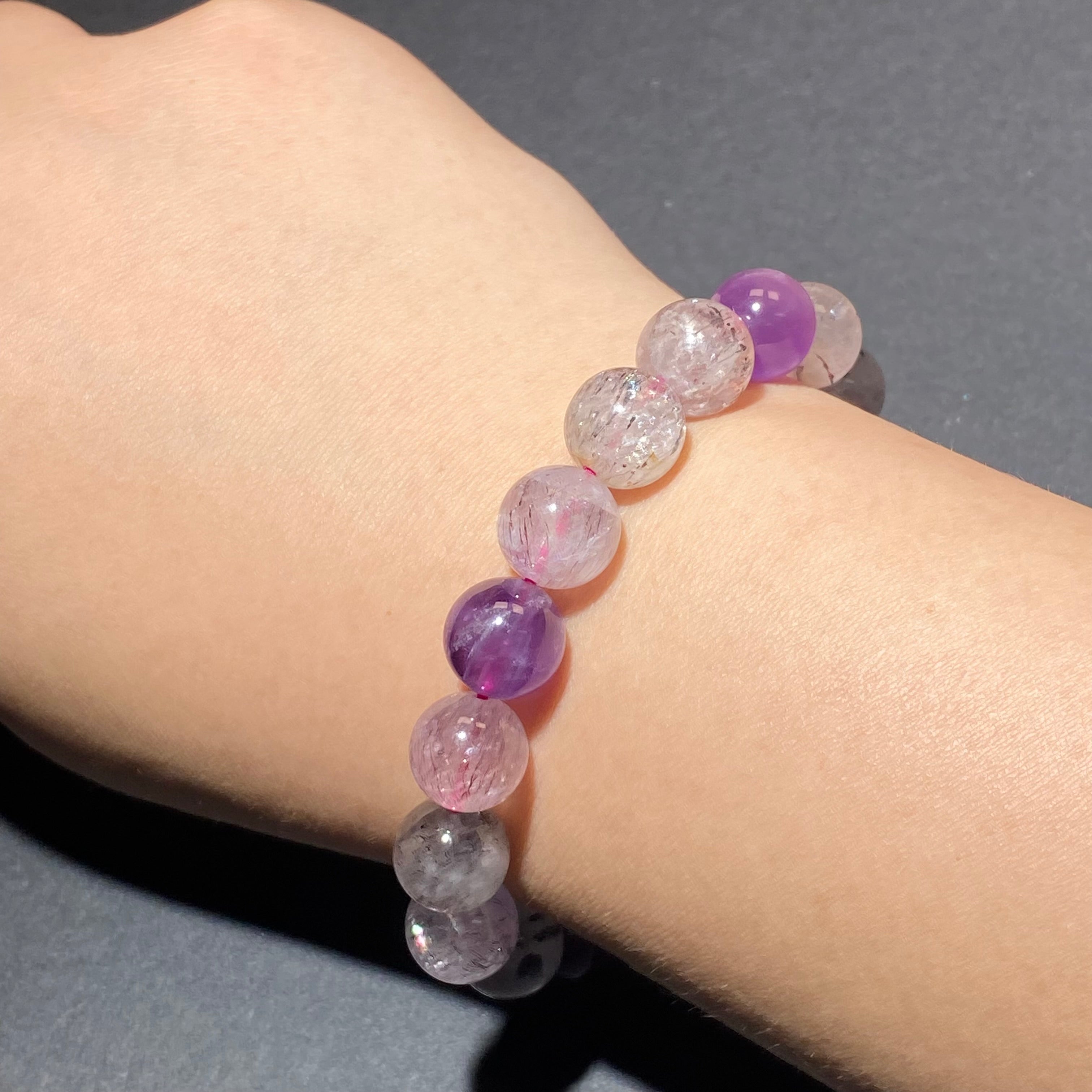 Natural Super Seven Beaded Bracelet 15-16cm
