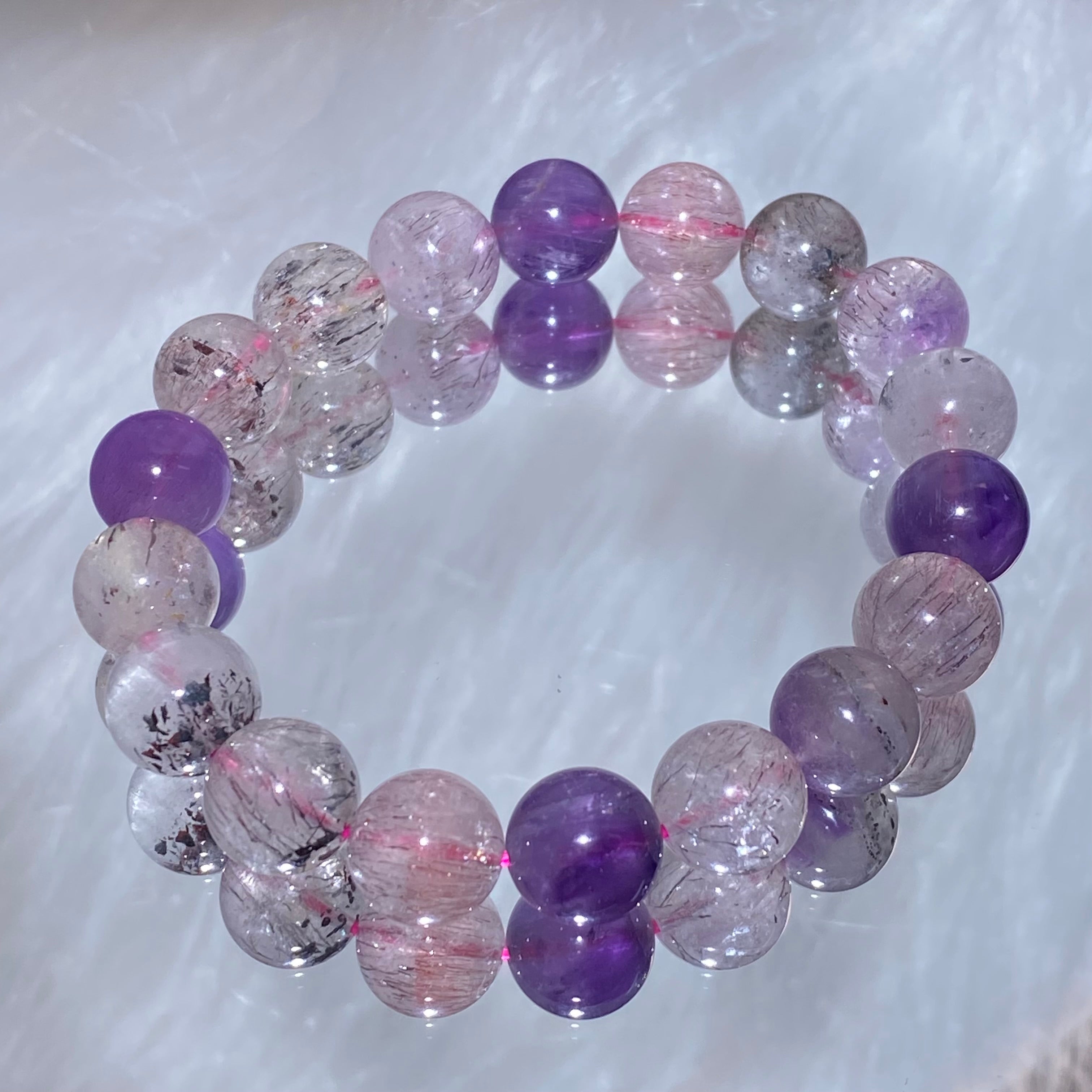 Natural Super Seven Beaded Bracelet 15-16cm