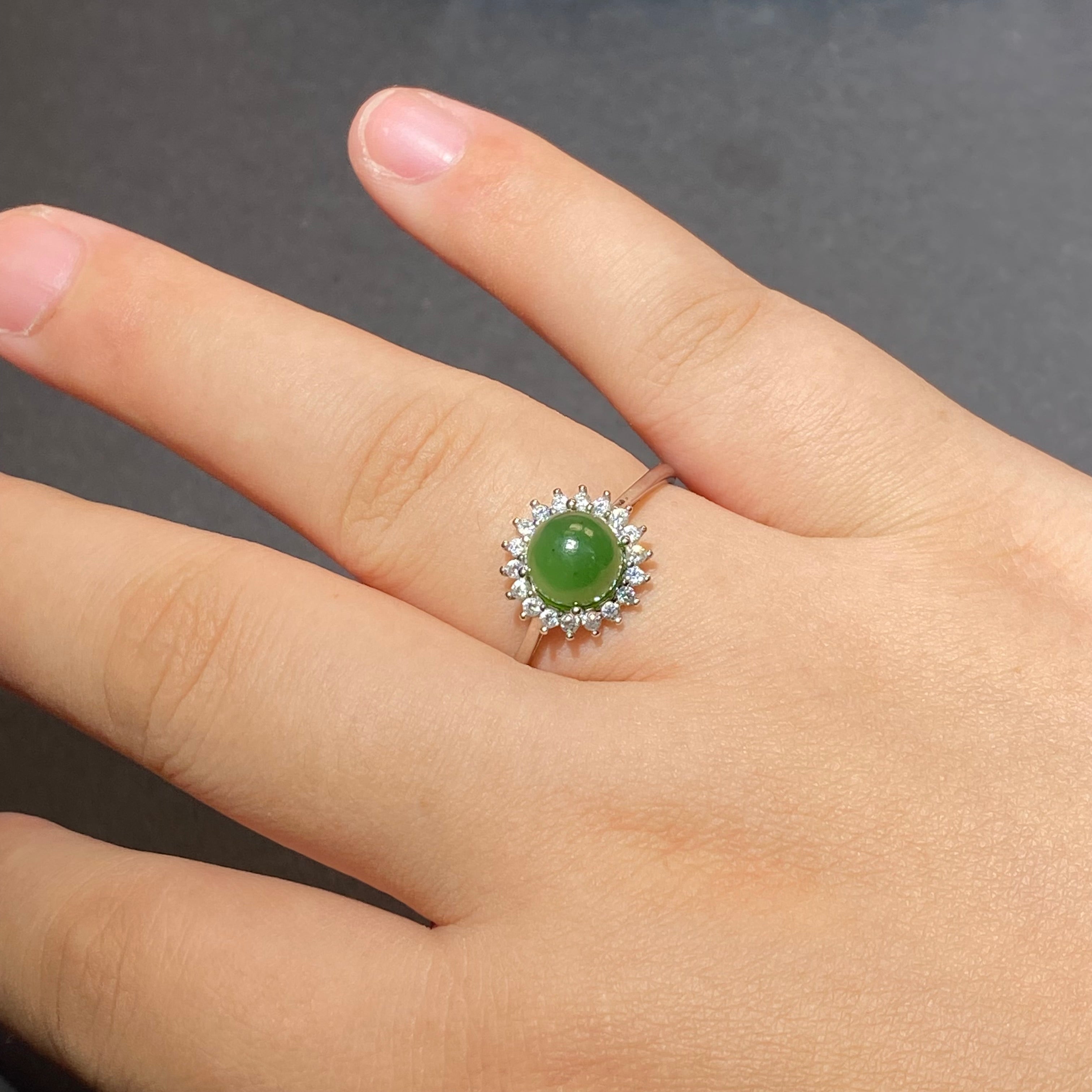 Natural Jadeite s925 Ring