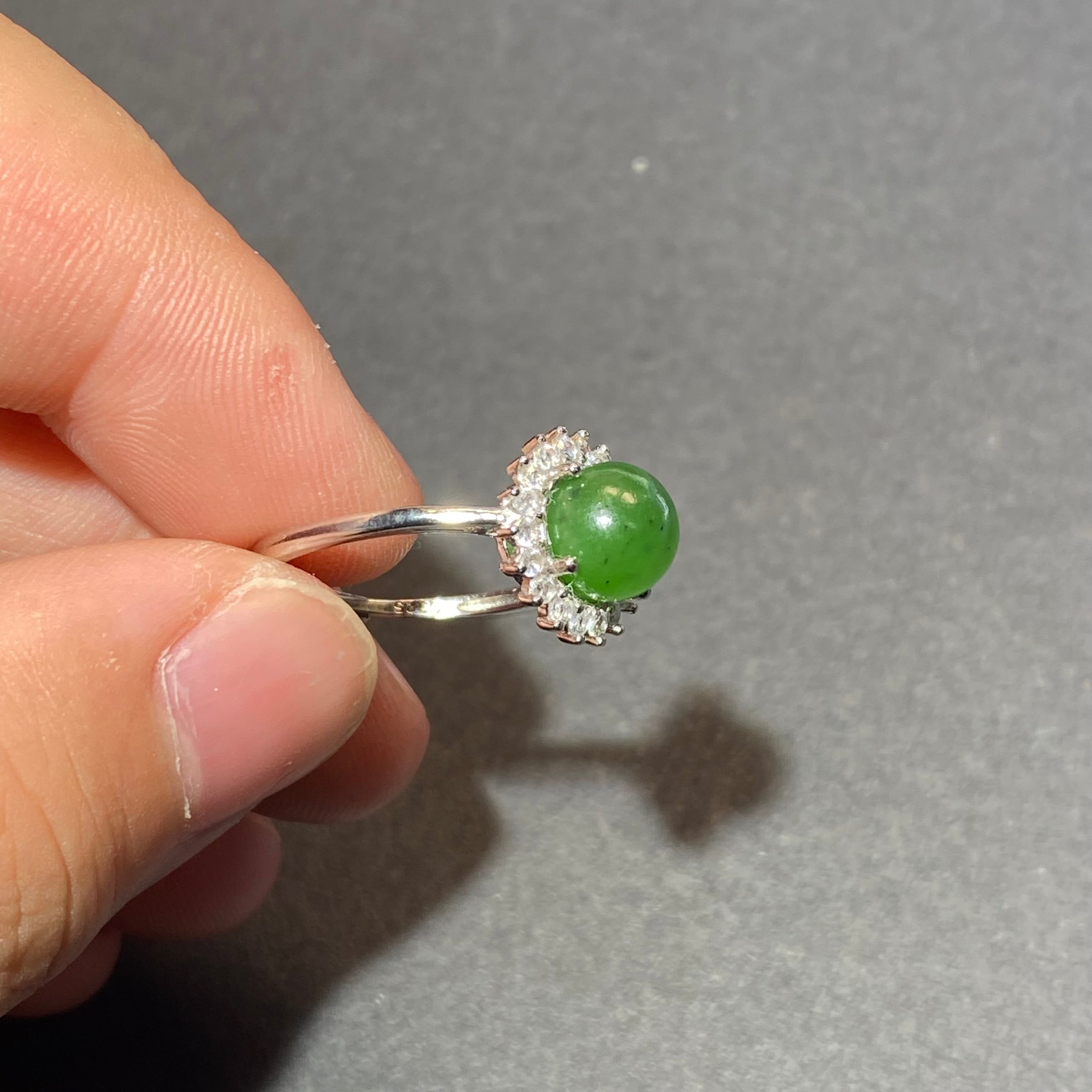 Natural Jadeite s925 Ring