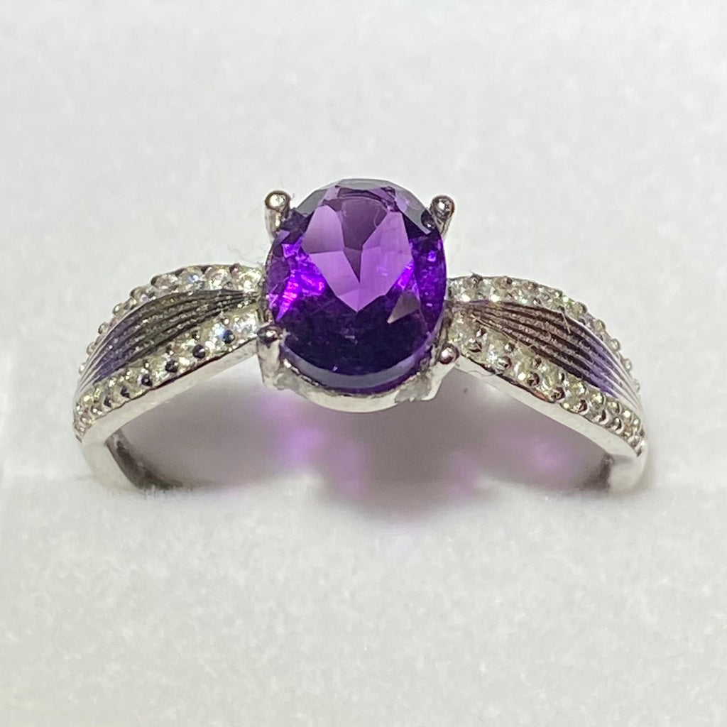 Natural Amethyst s925 Ring