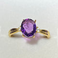 Natural Amethyst S925 Ring