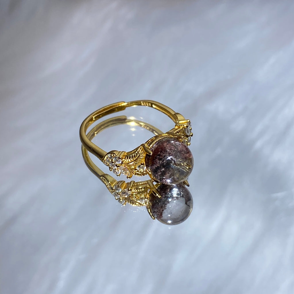 Natural Ghost Quartz s925 Ring