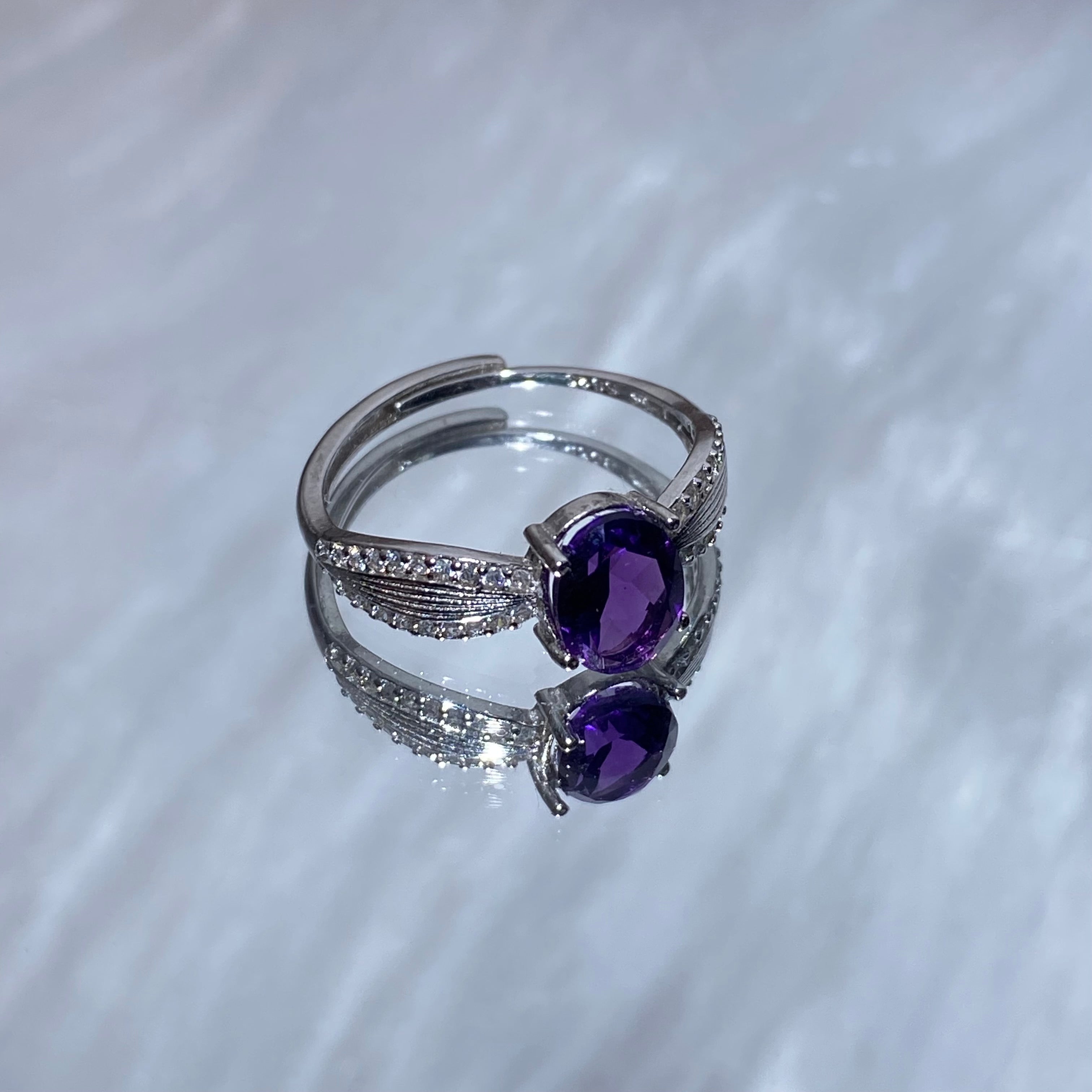 Natural Amethyst s925 Ring