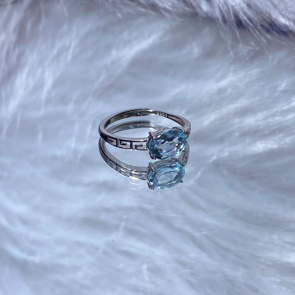 Natural Aquamarine S925 Ring