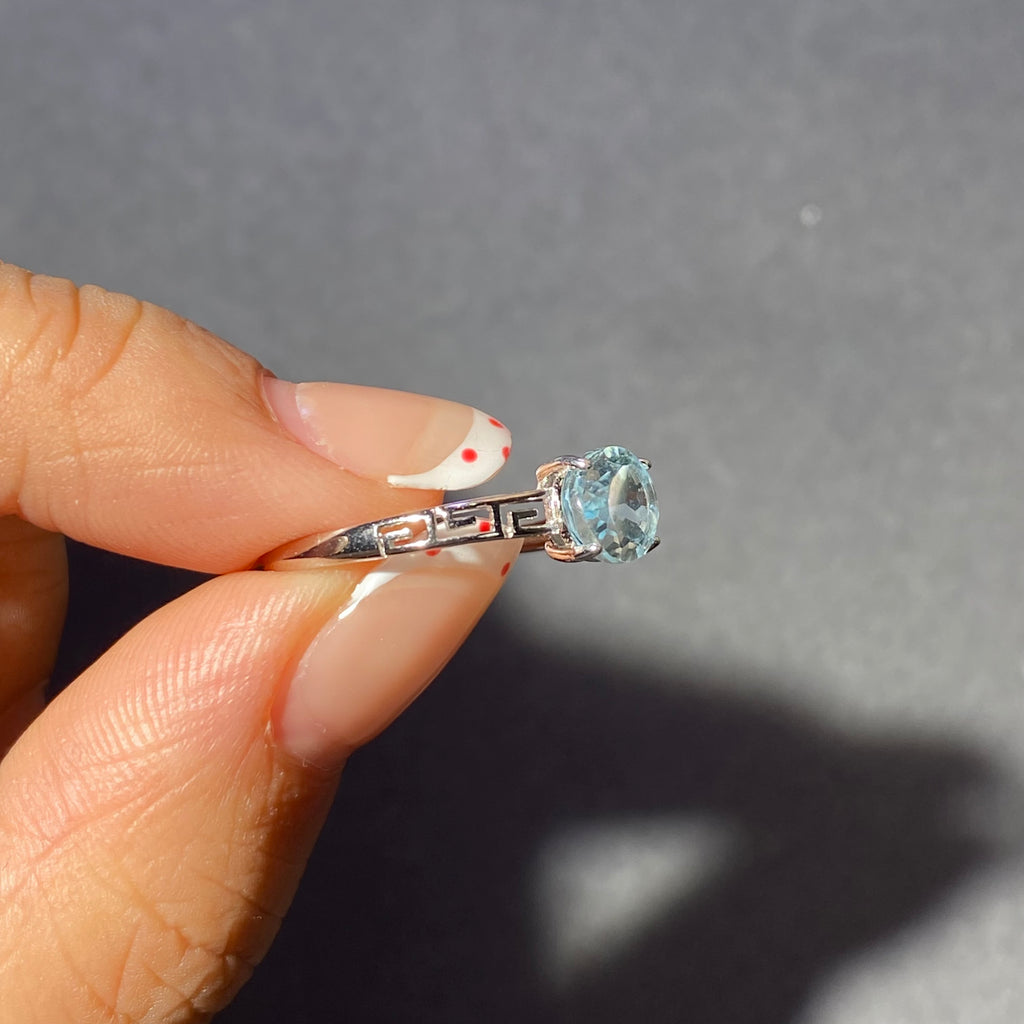 Natural Aquamarine S925 Ring