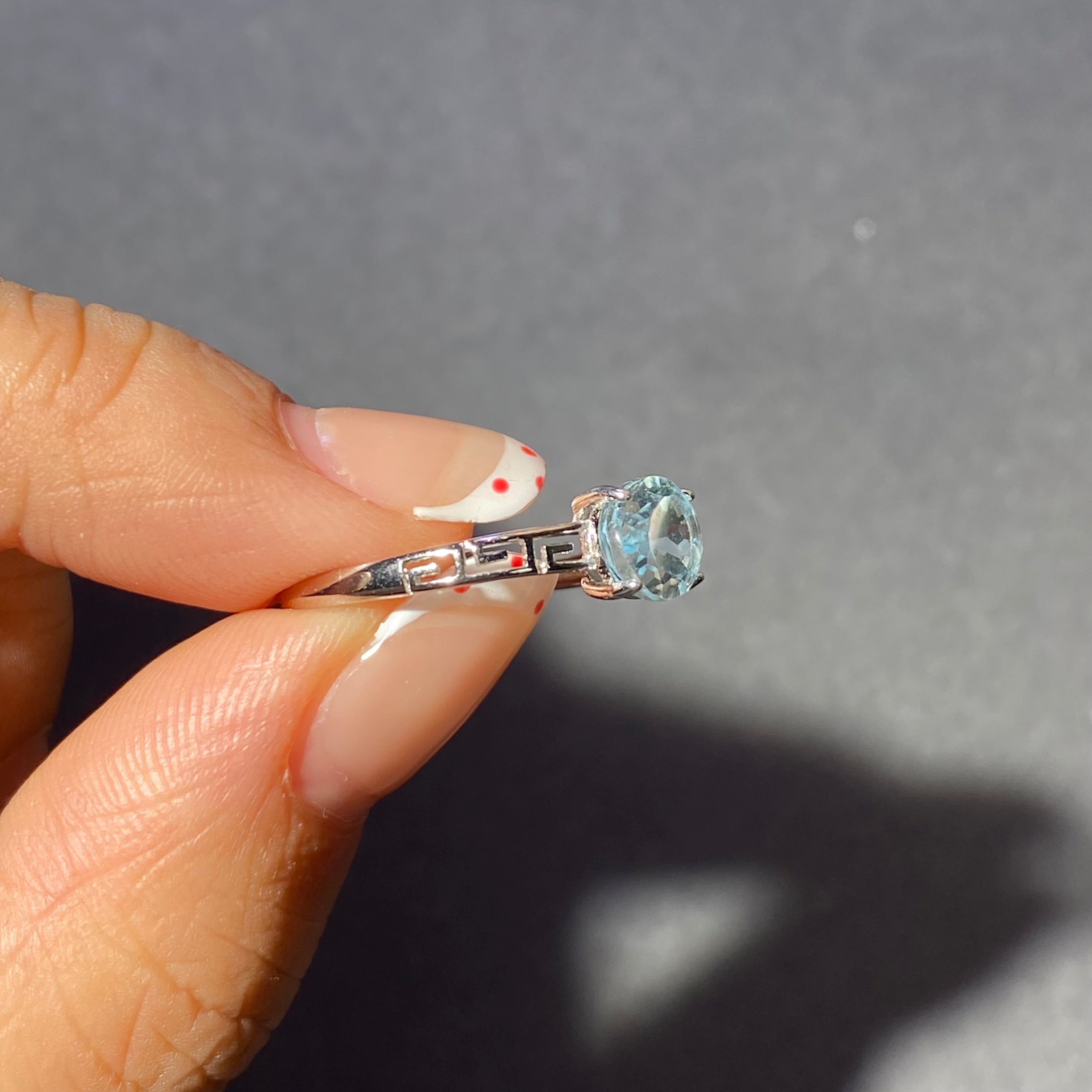 Natural Aquamarine S925 Ring