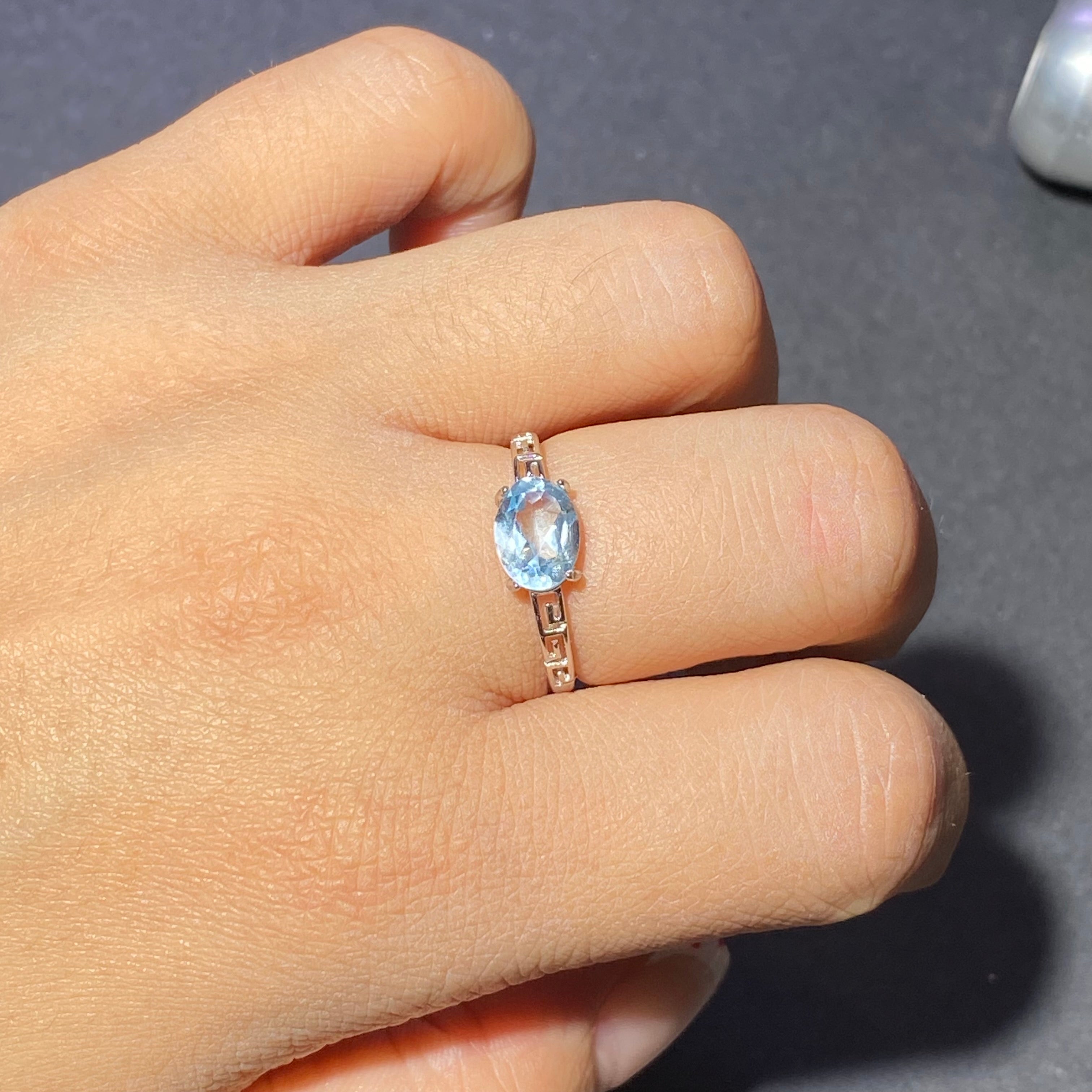 Natural Aquamarine S925 Ring
