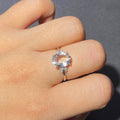 S925 Natural Clear quartz ring