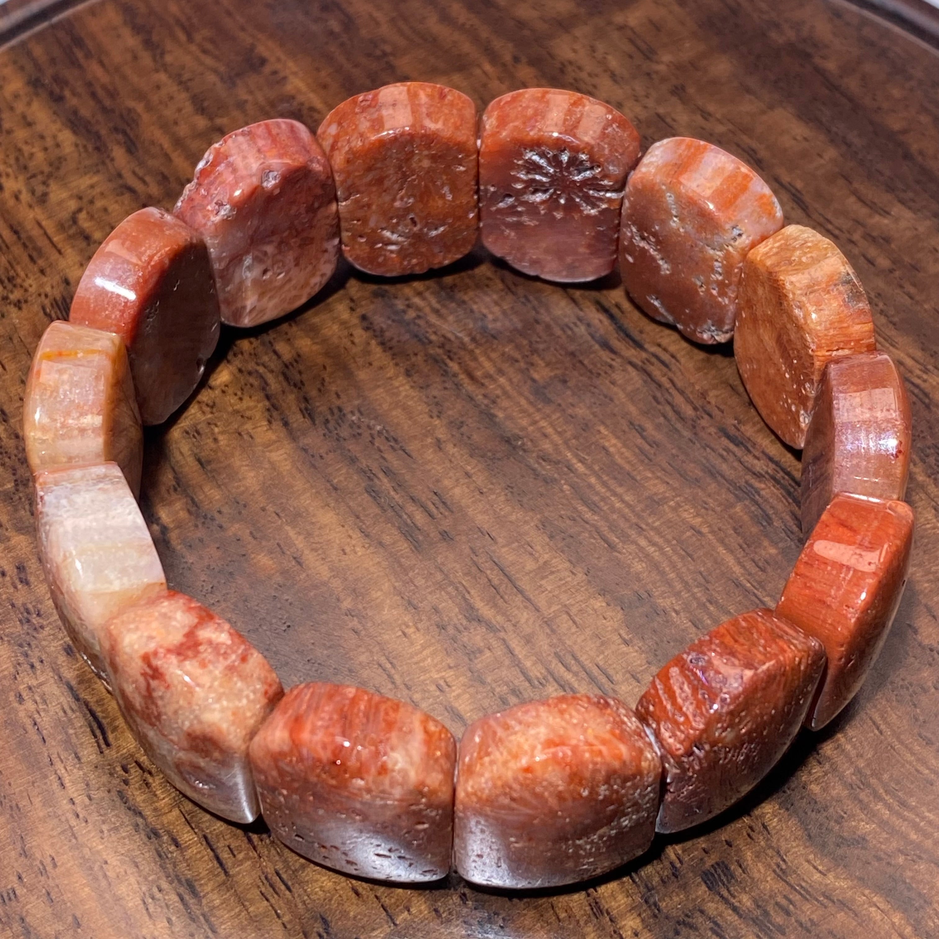 Coral Jade Bracelets 15-17cm