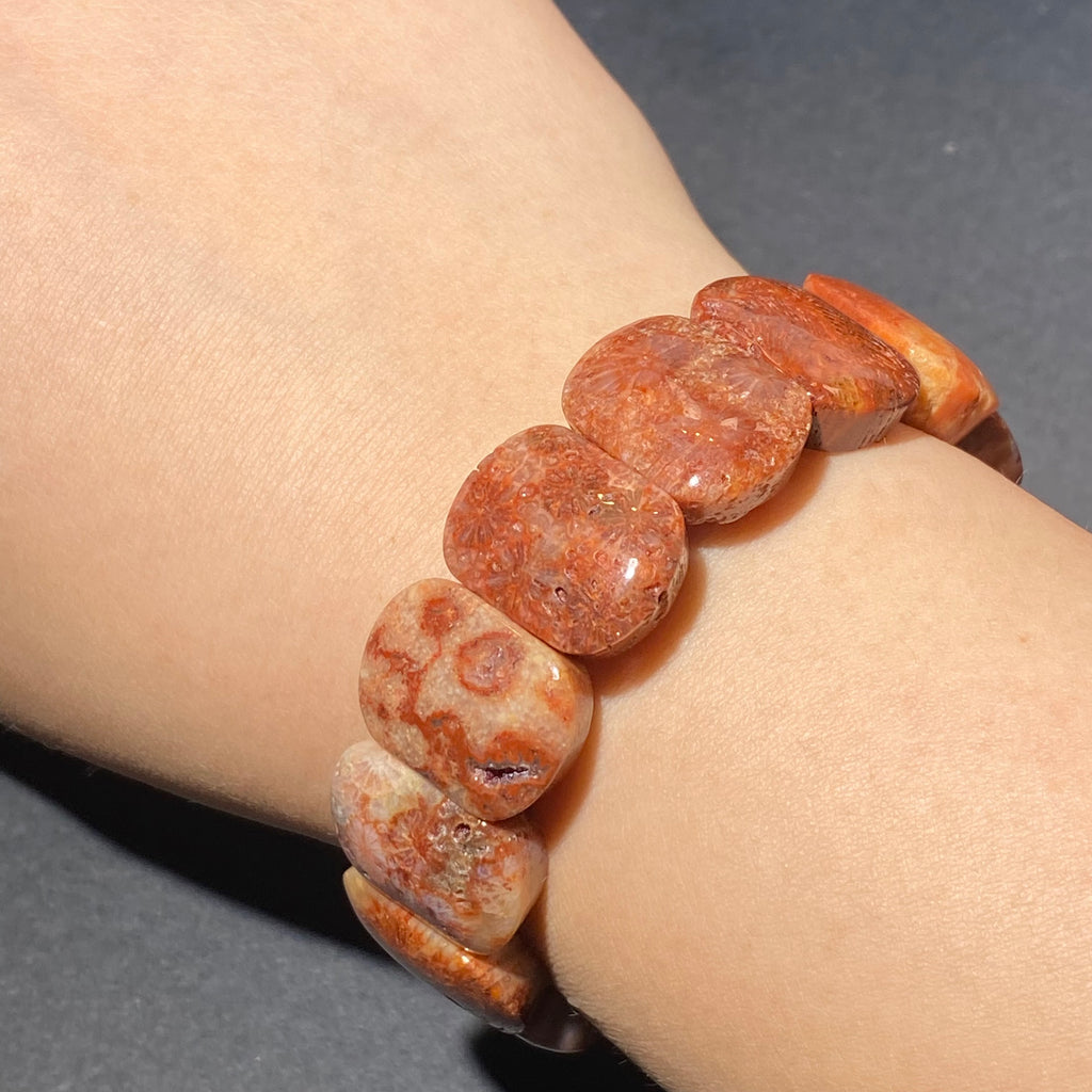 Coral Jade Bracelets 15-17cm