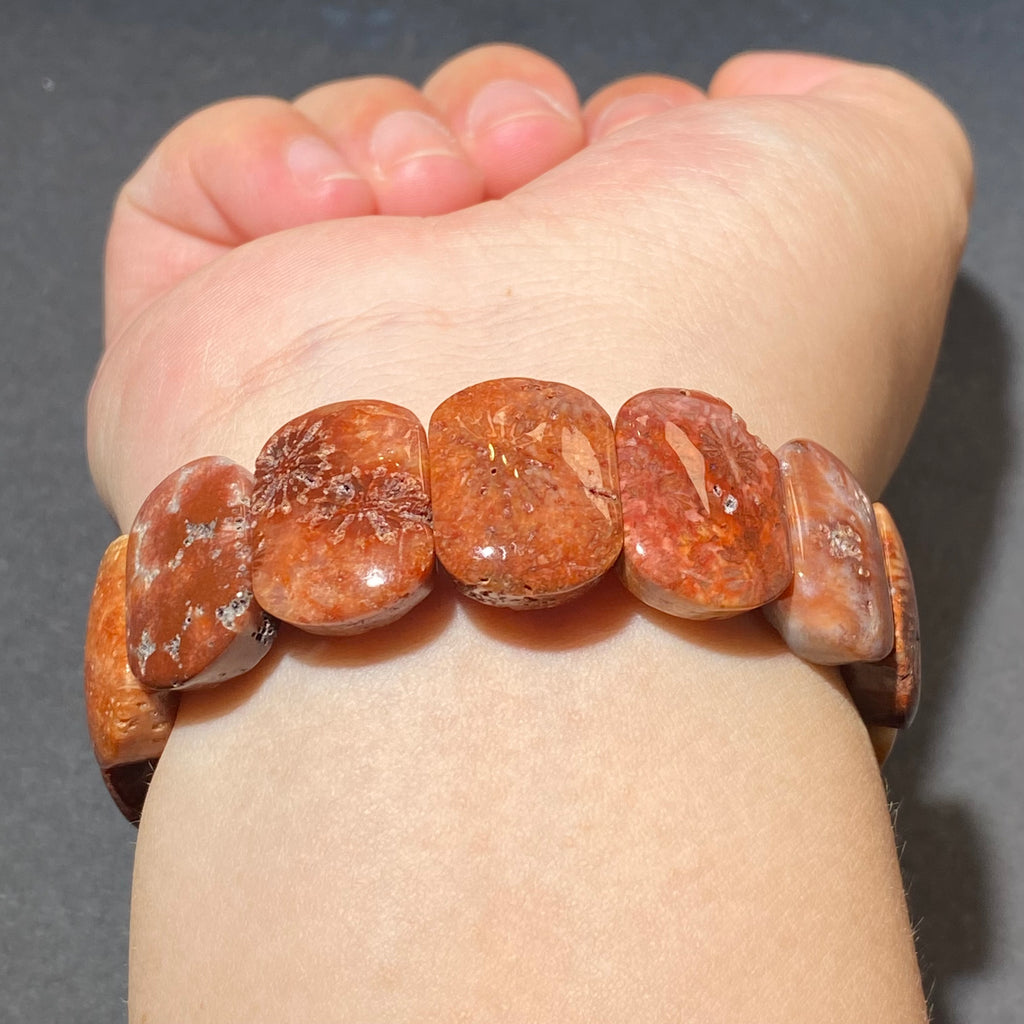 Coral Jade Bracelets 15-17cm