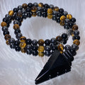 Hematite+Tiger Eyes Necklaces