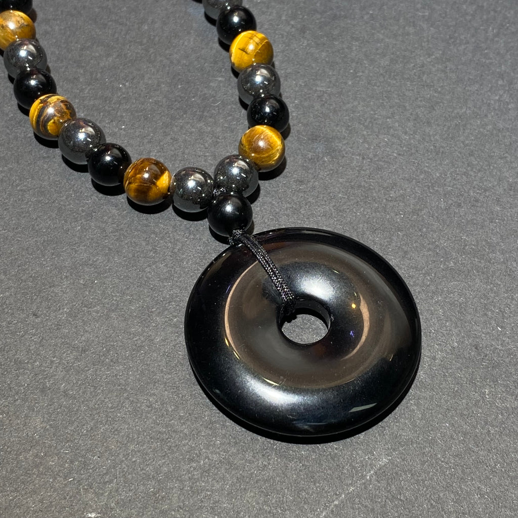 Hematite+Tiger Eyes Necklaces