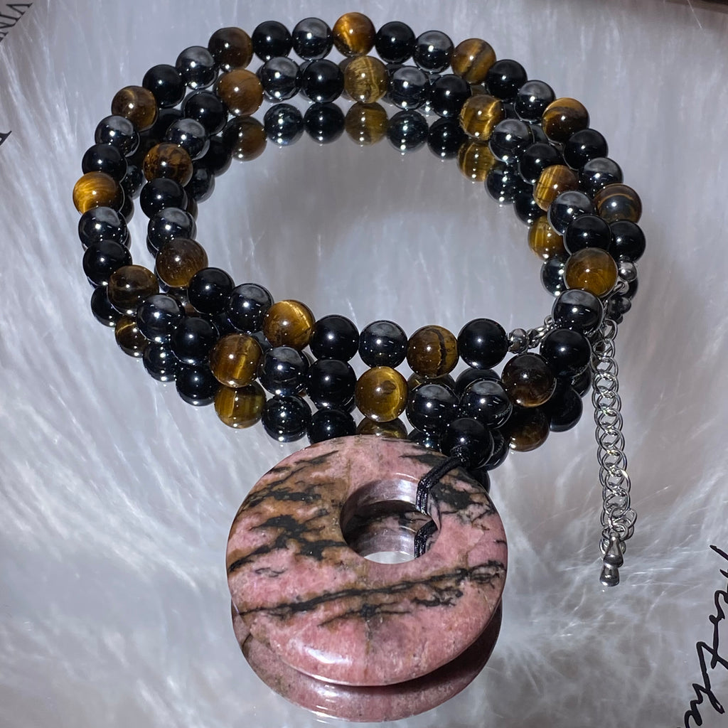 Hematite+Tiger Eyes Necklaces