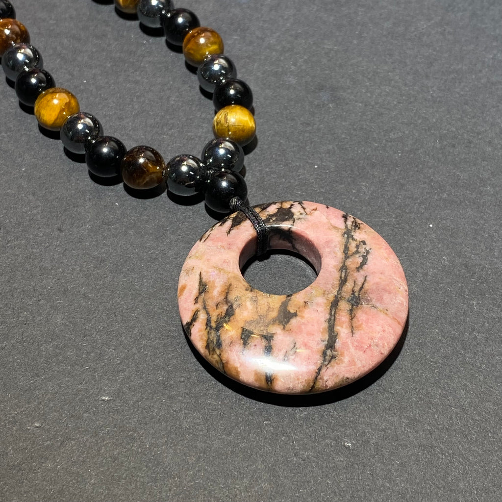 Hematite+Tiger Eyes Necklaces