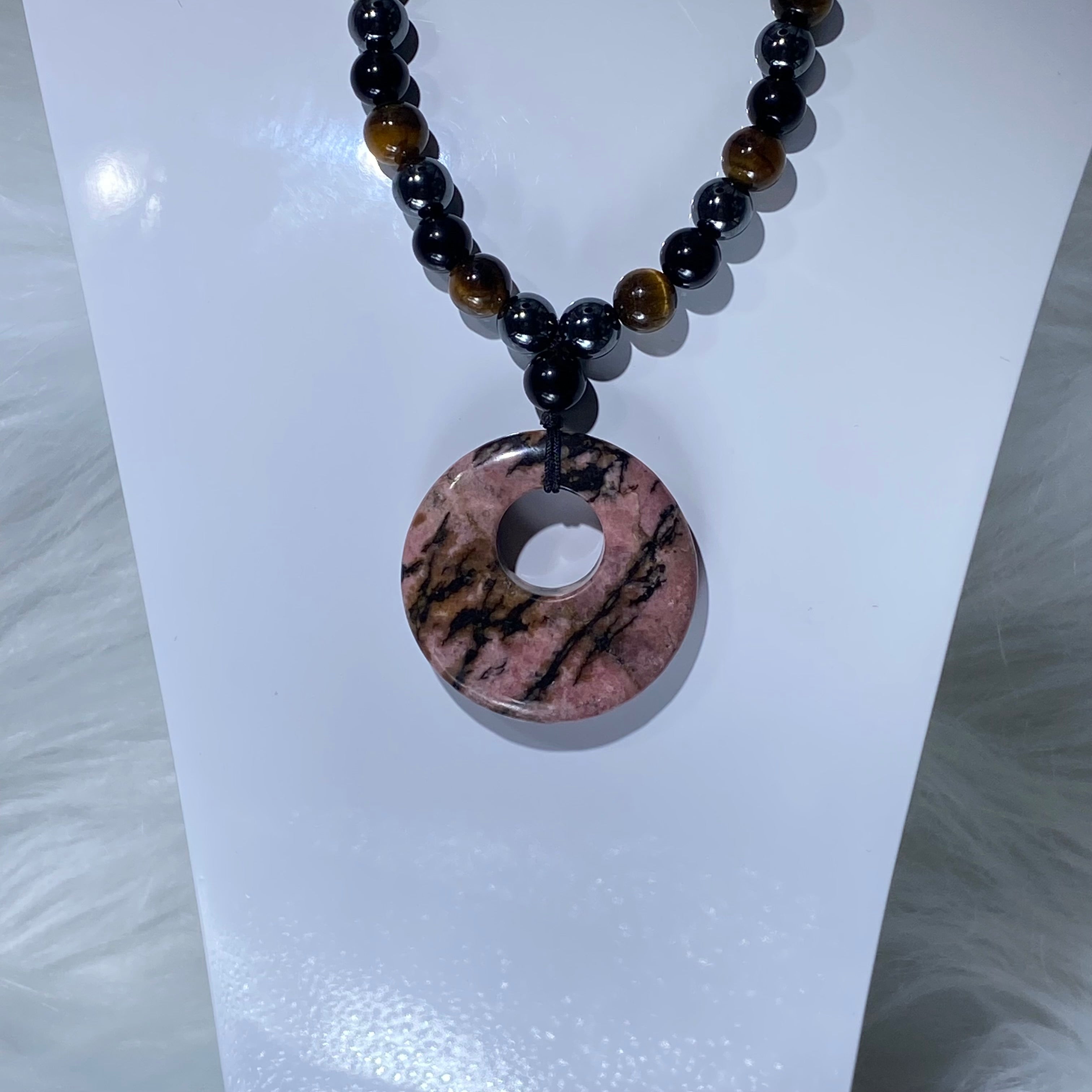 Hematite+Tiger Eyes Necklaces