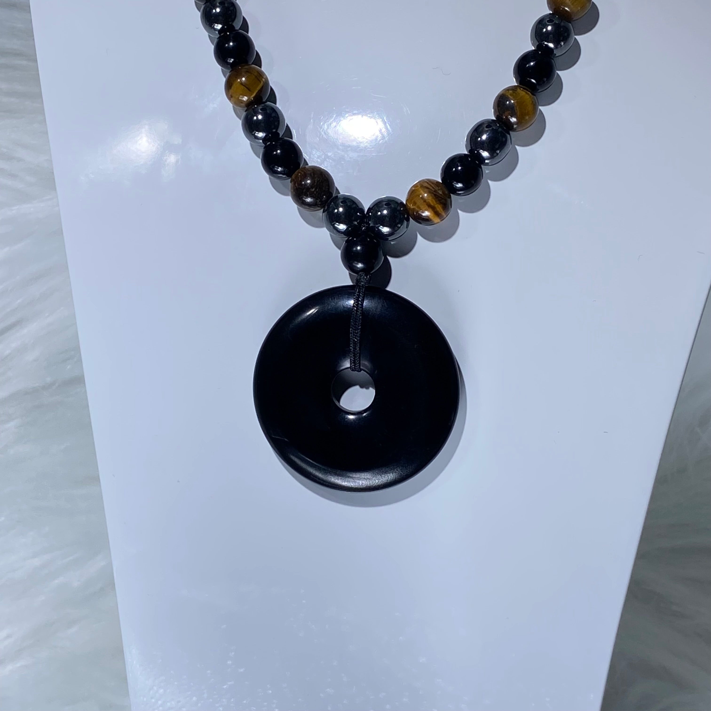 Hematite+Tiger Eyes Necklaces