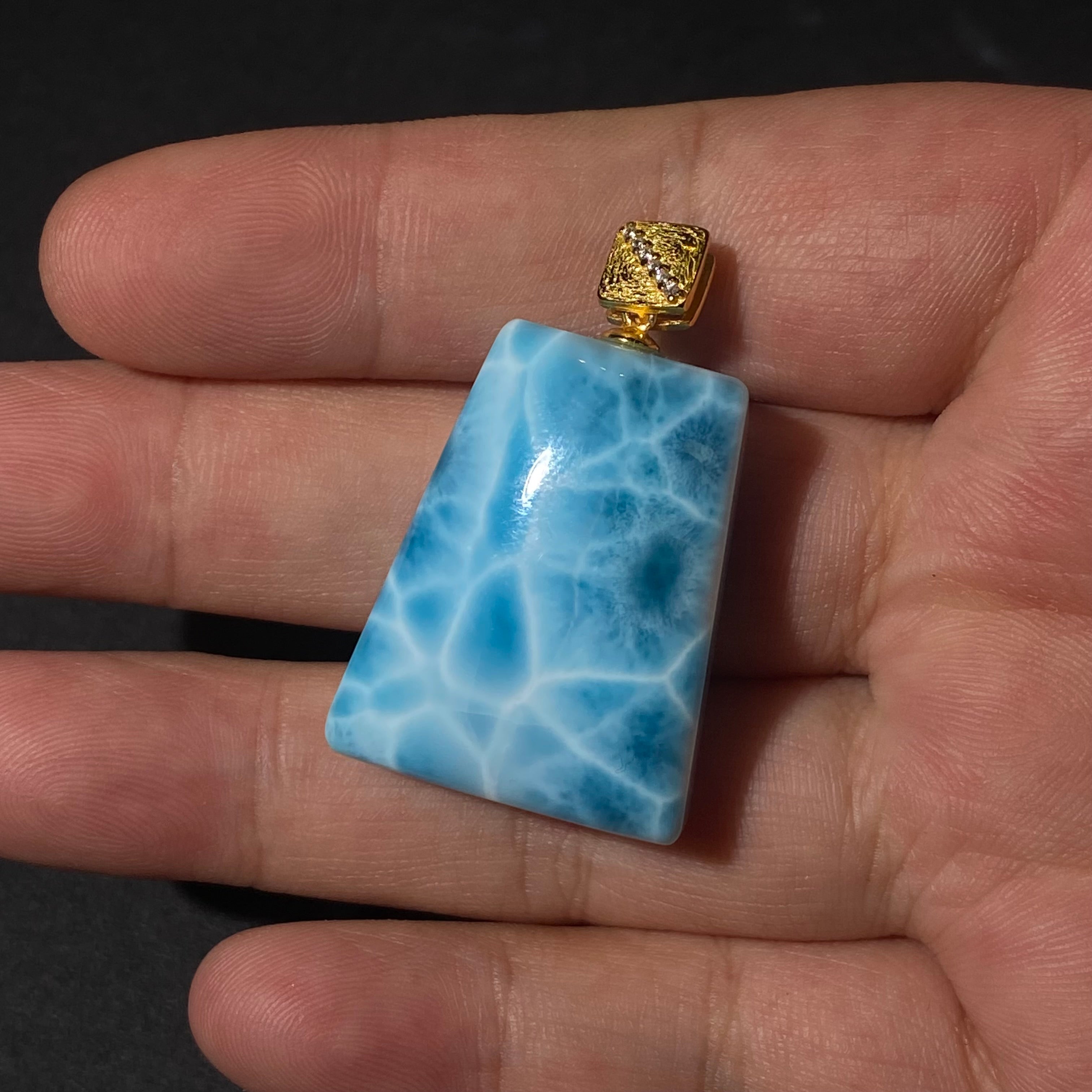 Natural Larimar s925 Pendant