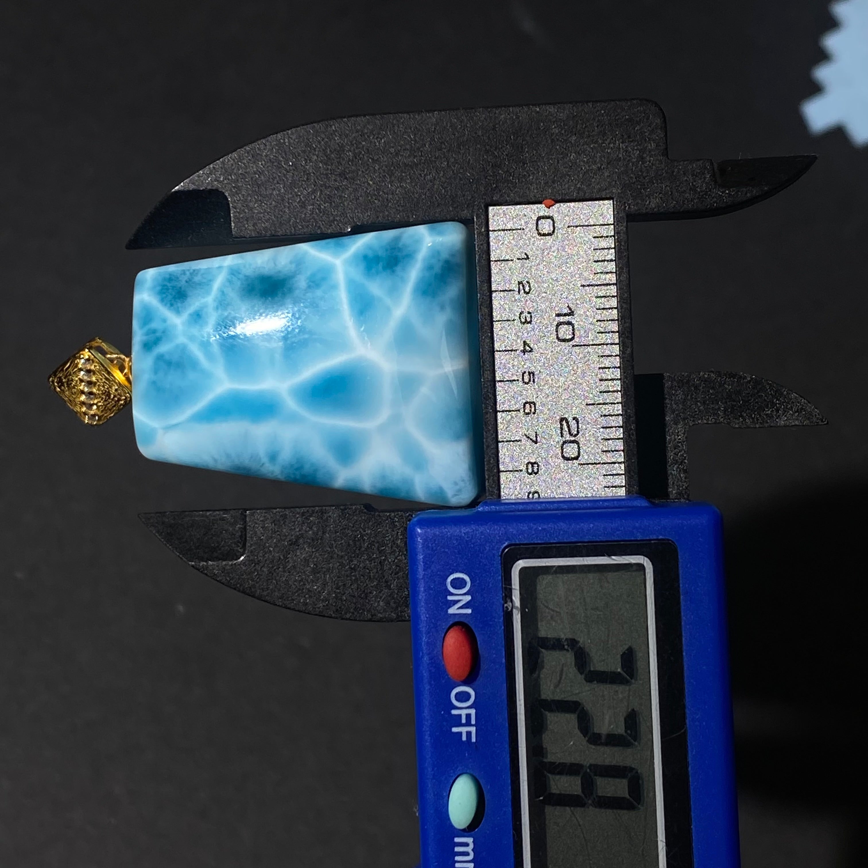 Natural Larimar s925 Pendant
