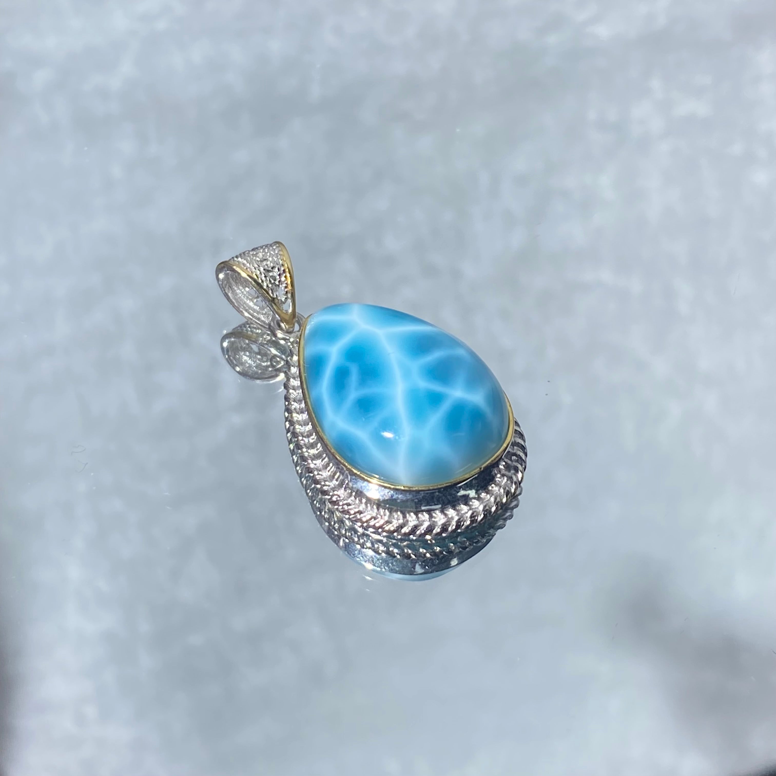 Natural Larimar s925 Pendant