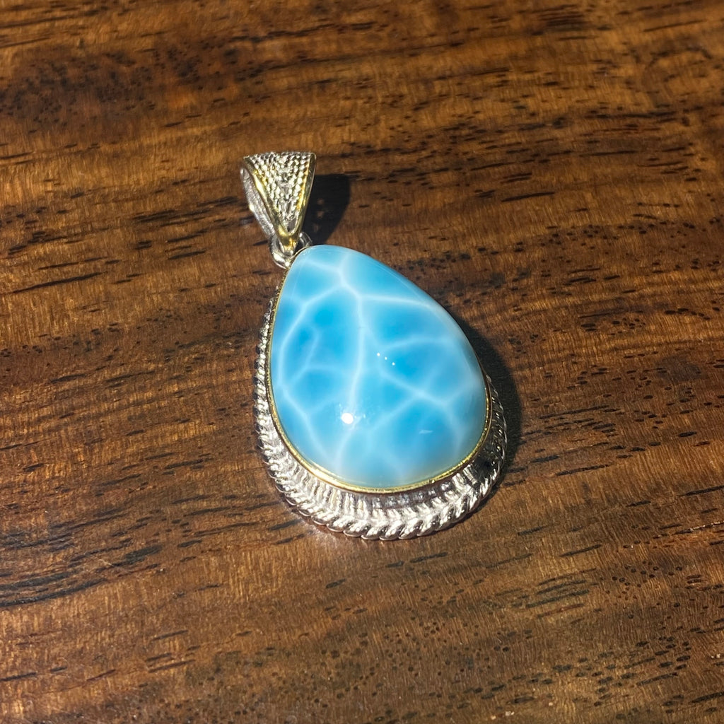 Natural Larimar s925 Pendant