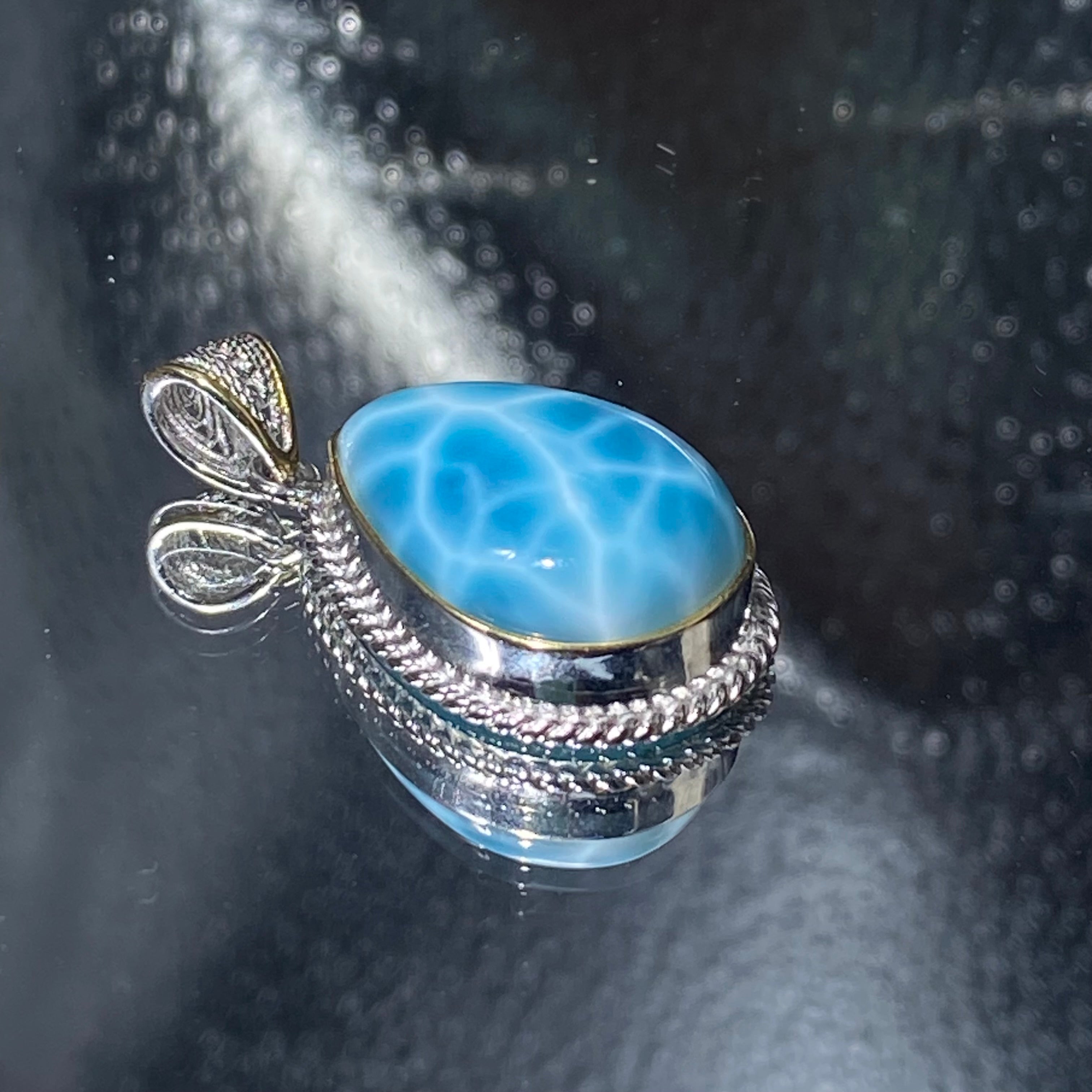 Natural Larimar s925 Pendant