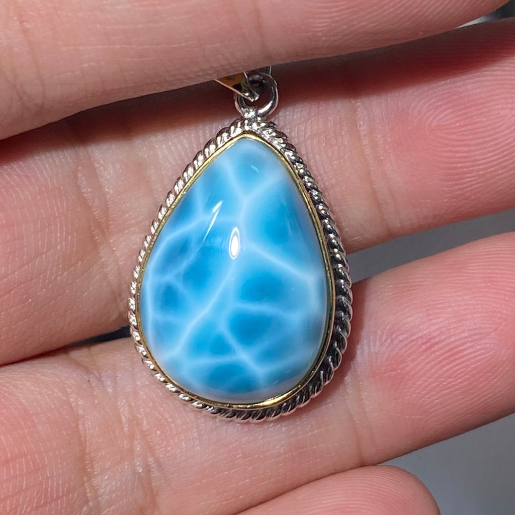 Natural Larimar s925 Pendant
