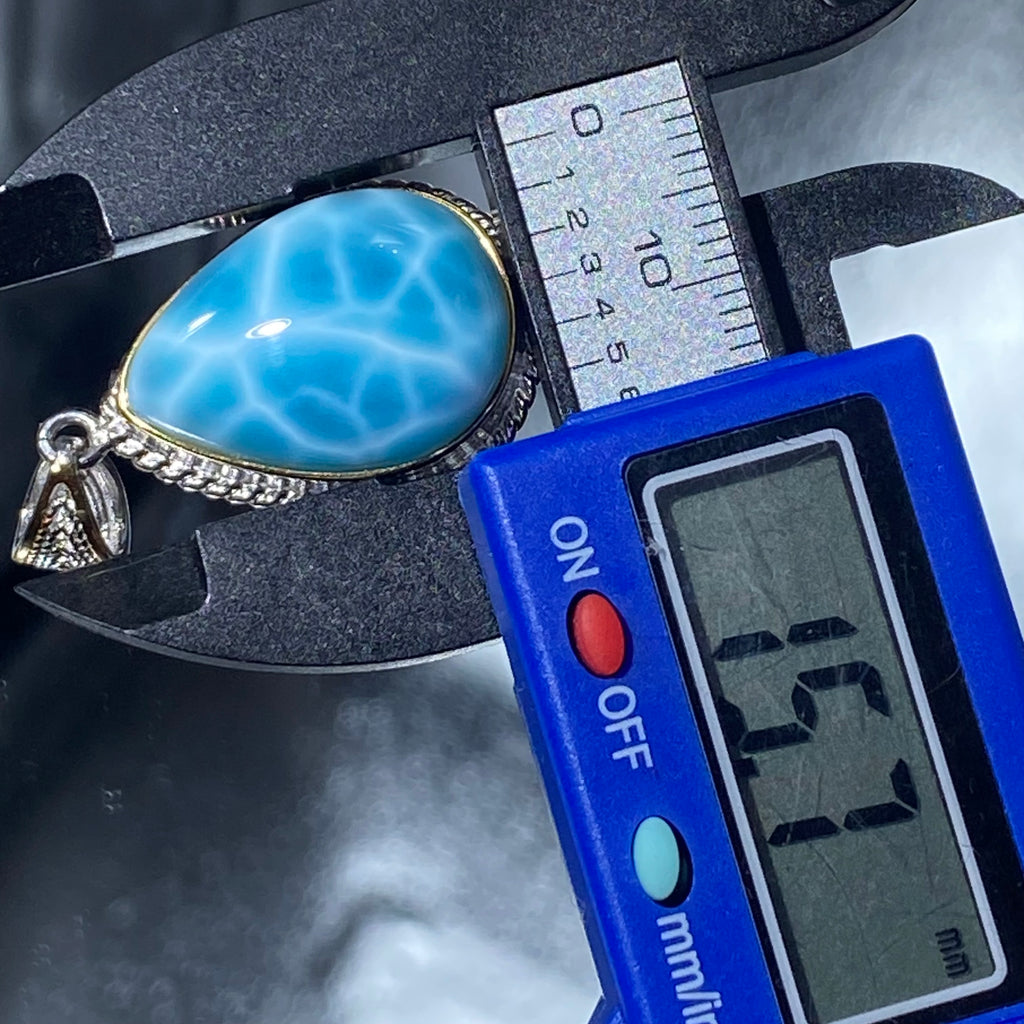 Natural Larimar s925 Pendant