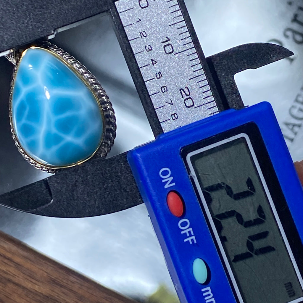 Natural Larimar s925 Pendant